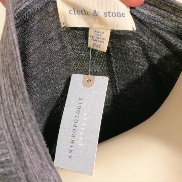 Anthropologie Cloth & Stone Melange Gray T-Shirt Dress Size MP - Picture 5 of 13